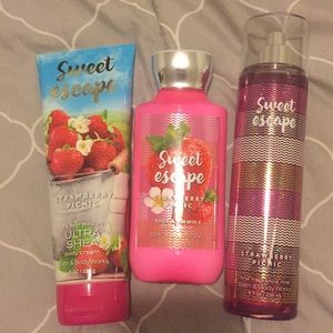 sweet escape body cream,lotion,perfume